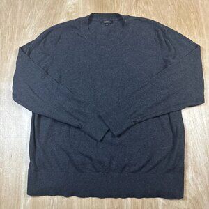 Quince Women’s Dark Gray 100% Organic Cotton Long Sleeve Pullover Sweater Sz XL